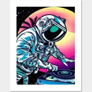 Astronaut DJ In Space Posters and Art